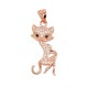 Sterling Silver Cubic Zirconia Pendant “Kitty II”