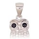 Sterling Silver Cubic Zirconia Pendant “Owl VI”