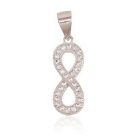 Sterling Silver Cubic Zirconia Pendant “Infinity II”