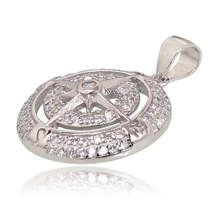 Sterling Silver Cubic Zirconia Pendant “North Star”