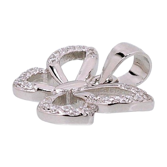 Sterling Silver Cubic Zirconia Pendant “Butterfly V”