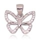 Sterling Silver Cubic Zirconia Pendant “Butterfly V”