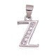 Sterling Silver Cubic Zirconia Letter Pendant “Z”