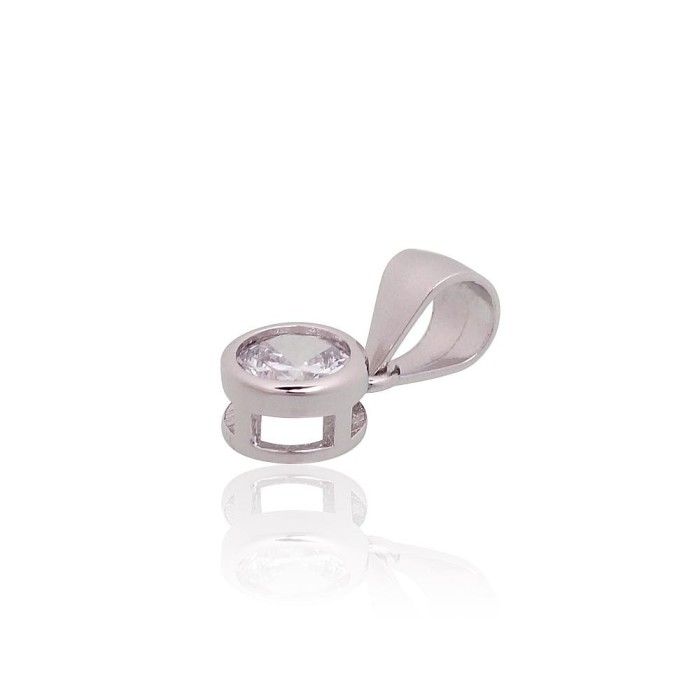 Sterling Silver Cubic Zirconia Pendant “Classic XV”