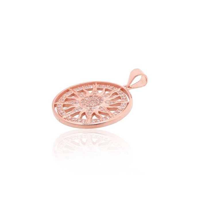 Sterling Silver Cubic Zirconia Pendant “Sun”