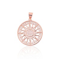 Sterling Silver Cubic Zirconia Pendant “Sun”