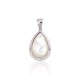 Sterling Silver Cubic Zirconia and Mother of Pearl Pendant “Tears of the Moon”
