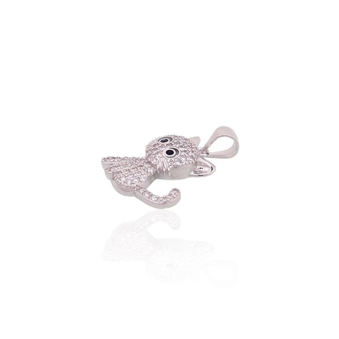 Sterling Silver Cubic Zirconia Pendant “Kitten”
