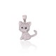 Sterling Silver Cubic Zirconia Pendant “Kitten”