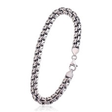 Italian 925 Sterling Silver Chain Bracelet “Bismarck III”