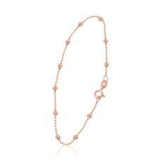Italian 925 Sterling Silver Chain Bracelet “Beads IV”