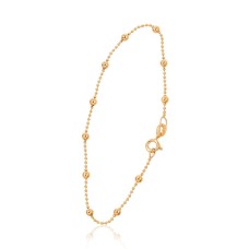 Italian 925 Sterling Silver Chain Bracelet “Beads VI”