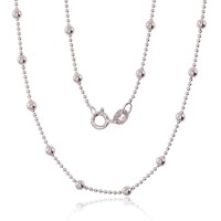 Italian 925 Sterling Silver Chain “Beads II”