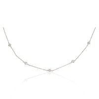 Sterling Silver Cubic Zirconia Necklace “Path of Light II”