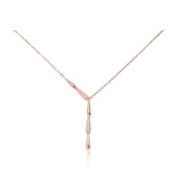 Sterling Silver Cubic Zirconia Necklace “Moonlit Drops II”