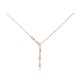 Sterling Silver Cubic Zirconia Necklace “Moonlit Drops II”