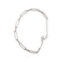 Серебряный браслет с цирконами «Милан»