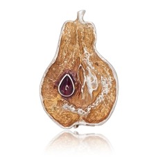 Sterling Silver Brooch “Golden Pear II”