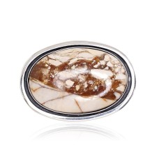 Sterling Silver Jasper Brooch “Florence”