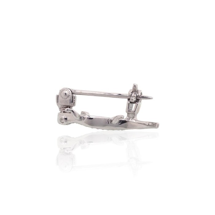 Sterling Silver Cubic Zirconia Brooch “Lizard King”