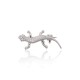 Sterling Silver Cubic Zirconia Brooch “Lizard King”
