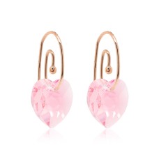 Hõbedased kõrvarõngad „Juliet (Light Rose)“ Swarovski® kristallidega