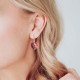 Hõbedased kõrvarõngad „Juliet (Light Rose)“ Swarovski® kristallidega