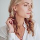 Hõbedased kõrvarõngad „Juliet (Light Rose)“ Swarovski® kristallidega