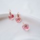 Hõbedased kõrvarõngad „Juliet (Light Rose)“ Swarovski® kristallidega