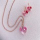 Hõbedased kõrvarõngad „Juliet (Light Rose)“ Swarovski® kristallidega