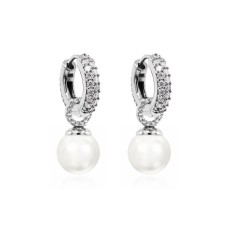 Hõbedased kõrvarõngad „Galos XVIII“ Swarovski® kristallidega