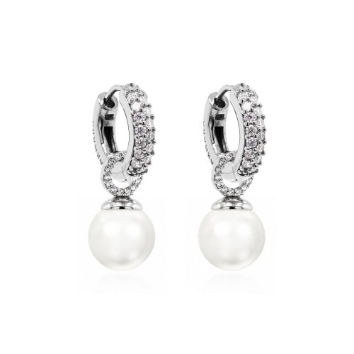 Hõbedased kõrvarõngad „Galos XVIII“ Swarovski® kristallidega