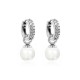 Hõbedased kõrvarõngad „Galos XVIII“ Swarovski® kristallidega