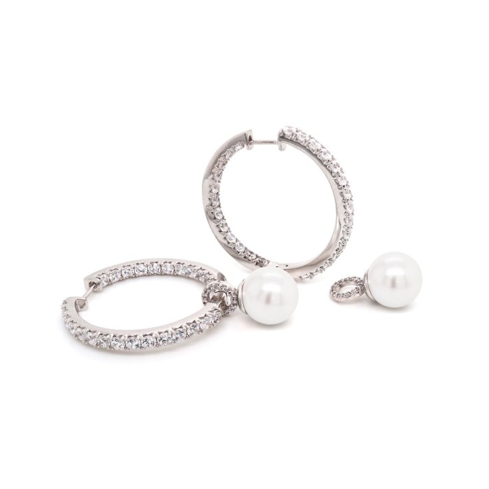 Hõbedased kõrvarõngad „Galos XVII“ Swarovski® kristallidega