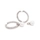 Hõbedased kõrvarõngad „Galos XVII“ Swarovski® kristallidega