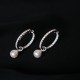 Hõbedased kõrvarõngad „Galos XVII“ Swarovski® kristallidega