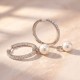 Hõbedased kõrvarõngad „Galos XVII“ Swarovski® kristallidega
