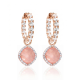 Hõbedased kõrvarõngad „Dazzling Brilliance III (Flamingo Ignite Rose)“ Swarovski® kristallidega