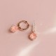 Hõbedased kõrvarõngad „Dazzling Brilliance III (Flamingo Ignite Rose)“ Swarovski® kristallidega