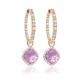 Hõbedased kõrvarõngad „Rainbow II (Paradise Purple Lux)“ Swarovski® kristallidega