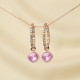 Hõbedased kõrvarõngad „Rainbow II (Paradise Purple Lux)“ Swarovski® kristallidega