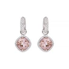 Hõbedased kõrvarõngad „Dazzling Brilliance III (Vintage Rose)“ Swarovski® kristallidega