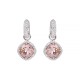 Hõbedased kõrvarõngad „Dazzling Brilliance III (Vintage Rose)“ Swarovski® kristallidega