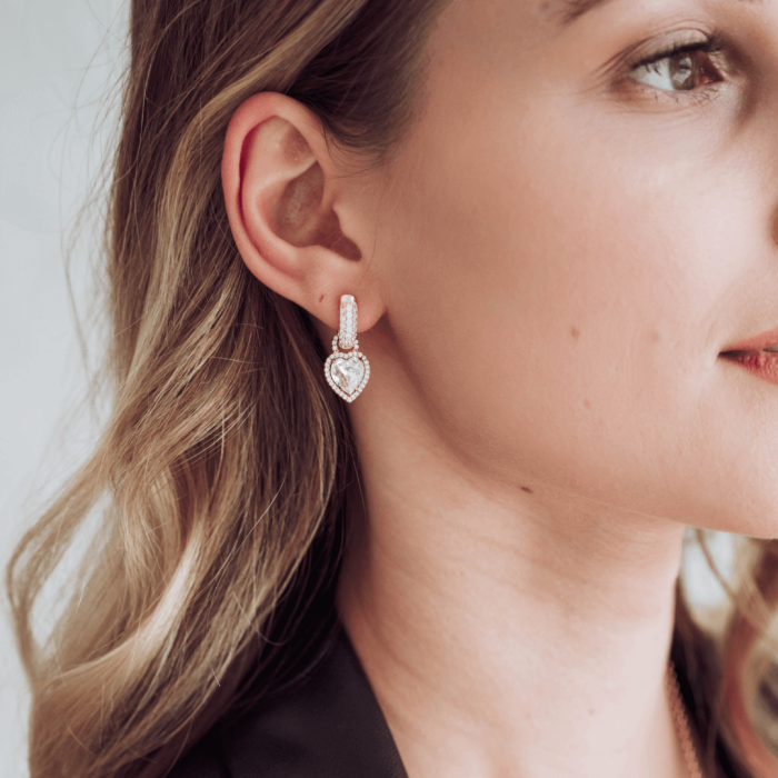 Hõbedased kõrvarõngad „Juliette II“ Swarovski® kristallidega