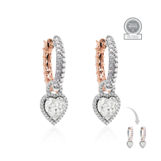 Hõbedased kõrvarõngad „Juliette III“ Swarovski® kristallidega