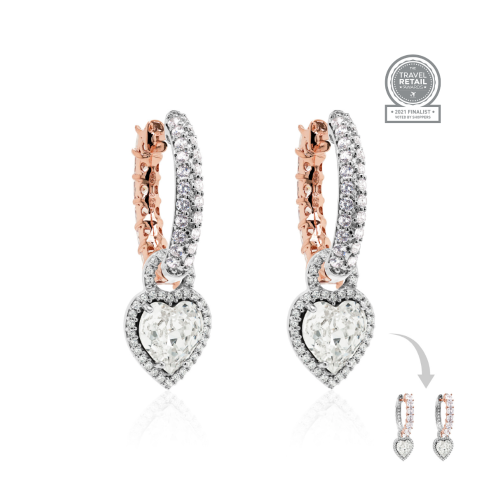 Hõbedased kõrvarõngad „Juliette III“ Swarovski® kristallidega