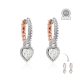 Hõbedased kõrvarõngad „Juliette III“ Swarovski® kristallidega