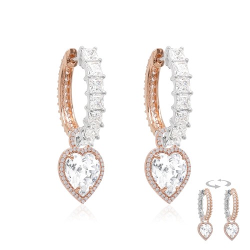 Hõbedased kõrvarõngad „Juliet“ Swarovski® kristallidega