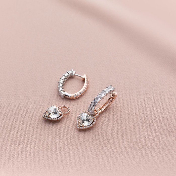 Hõbedased kõrvarõngad „Juliet“ Swarovski® kristallidega