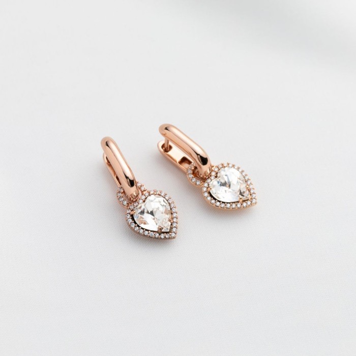 Hõbedased kõrvarõngad „Juliette II“ Swarovski® kristallidega